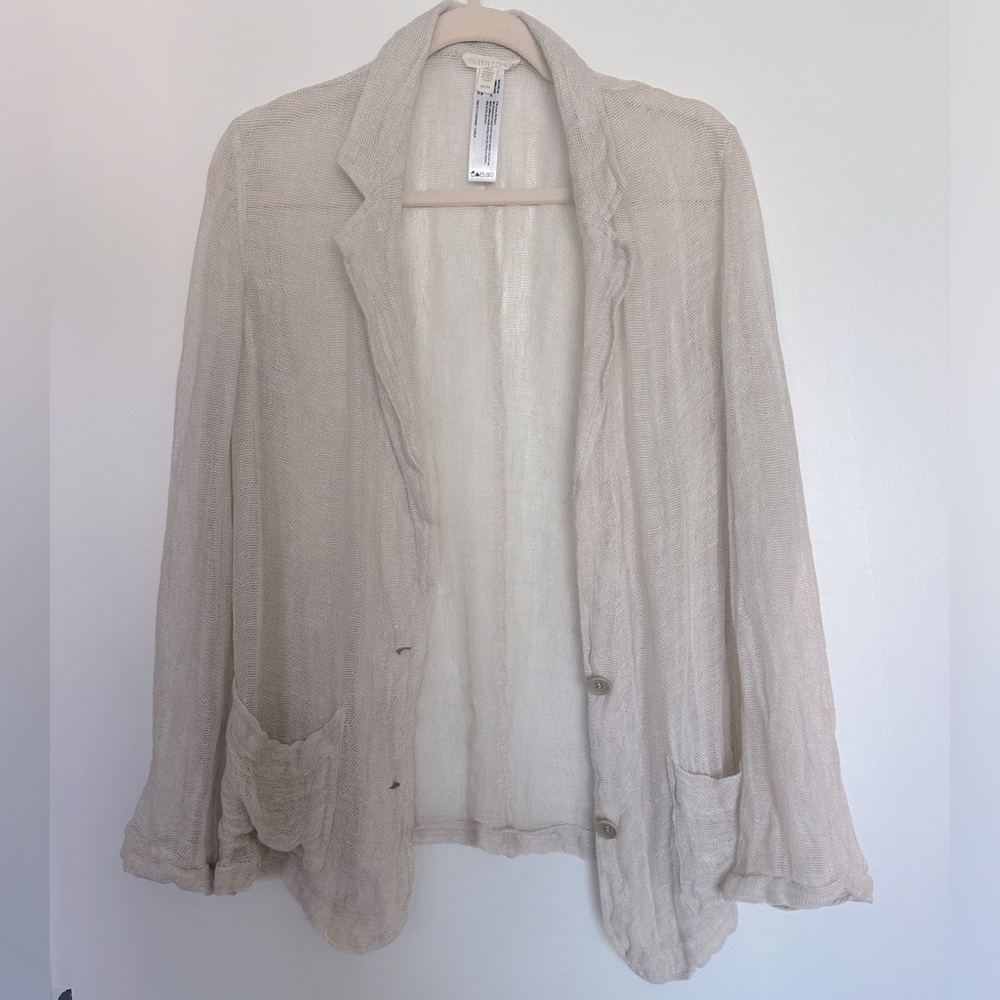 Eileen Fisher sheer blazer